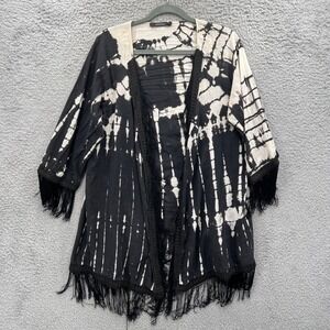 Tie Dye‎ Fringe Kimono Cover Up Boho Festival S Hippie Grunge Lightweight Summer